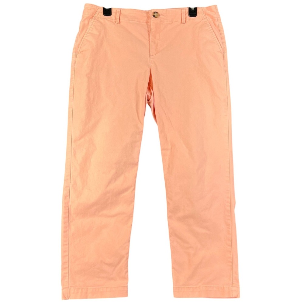 LOFT The Slim Pants Womens 10 Peach Cotton Stretch Casual Workwear